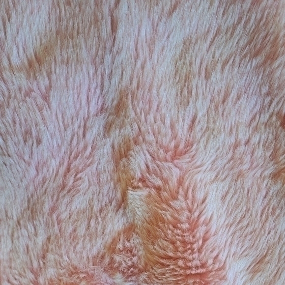 VINTAGE 80S INVESTMENTS PINK FAUX FUR ZIP VEST SZ XL - Picture 4 of 6